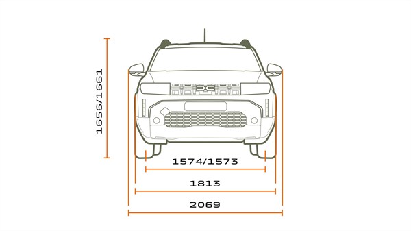 Dacia Duster - Dimenzije i modulatnost