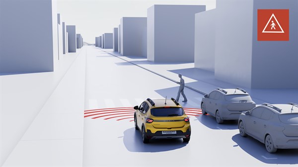 Dacia Sandero Stepway - automatsko kočenje u hitnim slučajevima sa detekcijom pešaka i biciklista